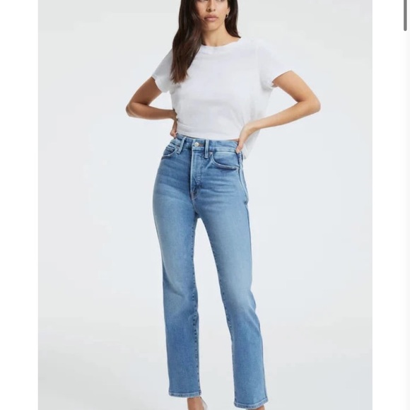 EUC Good American good curve high-rise straight jeans 4 27 - Picture 2 of 10